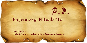 Pajenszky Mihaéla névjegykártya